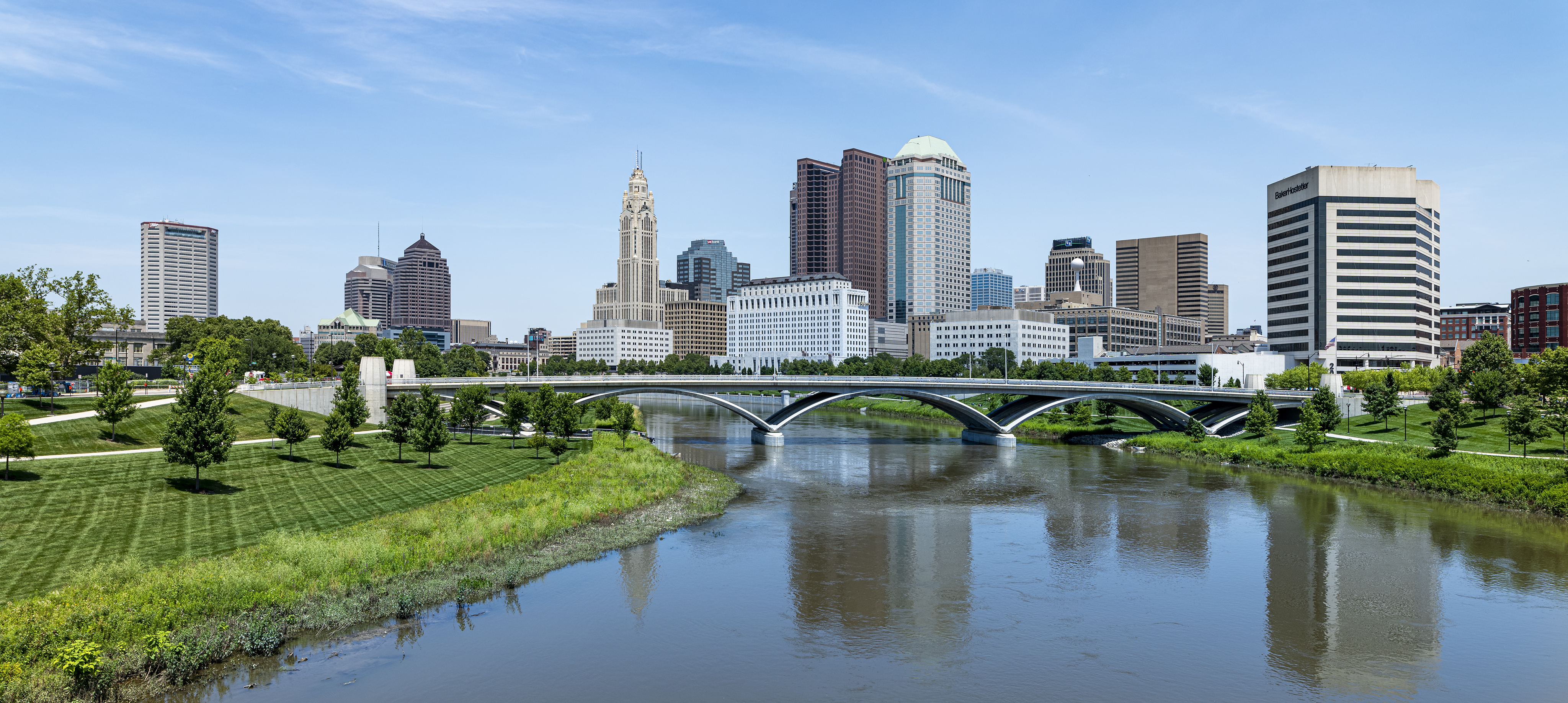 Columbus from Main Street in Summer