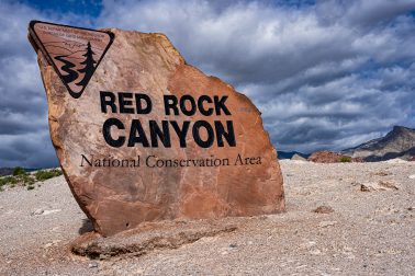 Red Rock Canyon Sign in a Morning Storm, Red Rock Canyon National Conservation Area