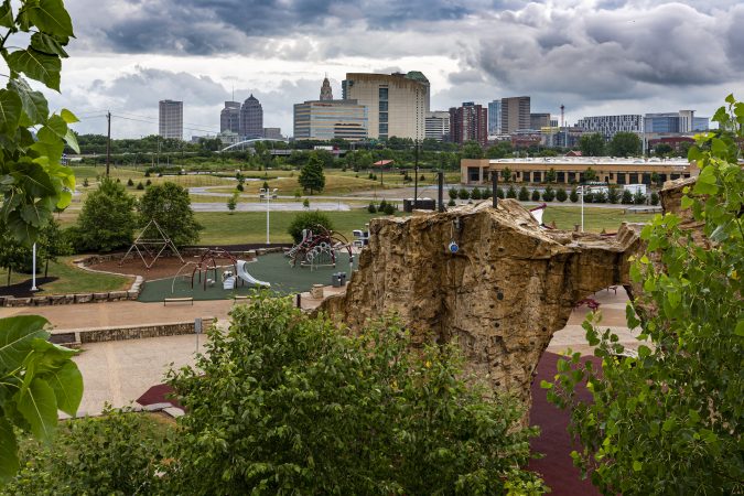 View of downtown Columbus, Ohio from Scioto Audubon Metro Park